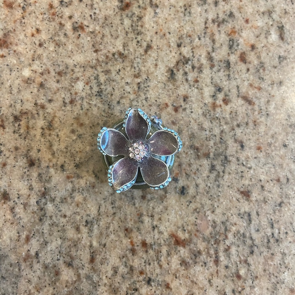 Jay Strongwater Purple Flower Pill Box
